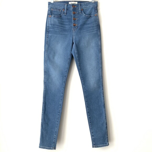 Madewell Jeans Size 26 Blue 10 High Rise Button Fly Skinny Magic Pocket. - Picture 12 of 13
